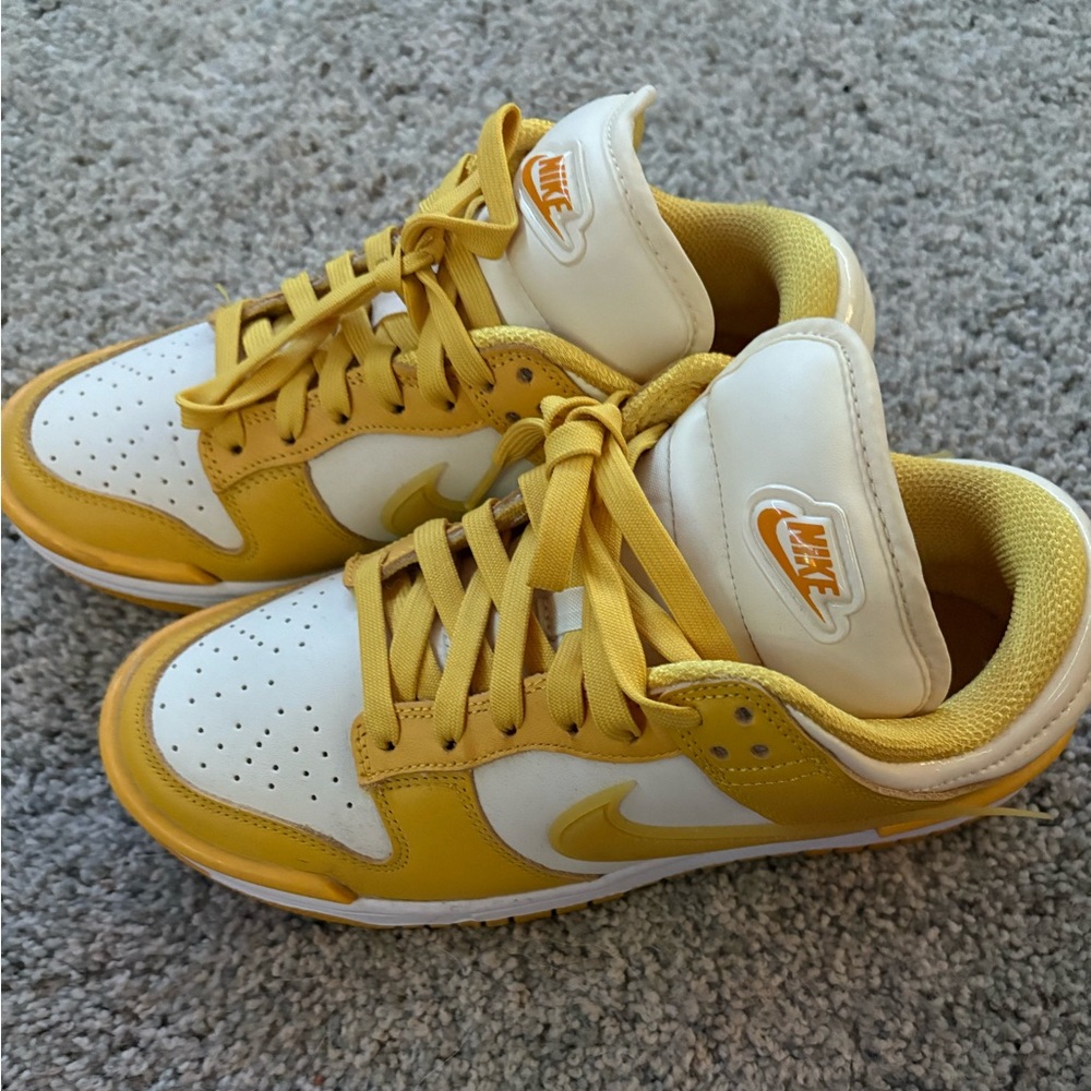 Women’s Yellow Nike dunk lows size 7 Athletic Shoes